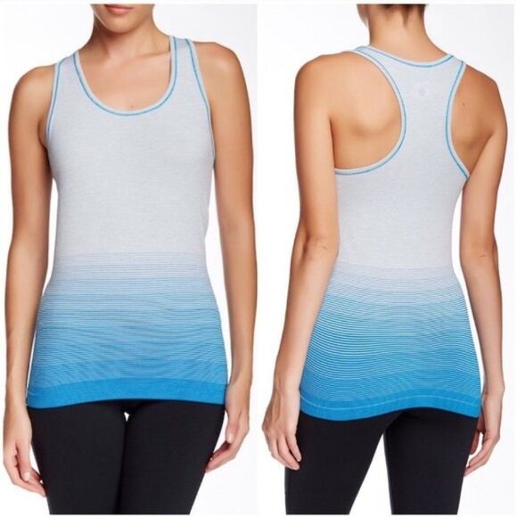 Yummie Striped Racerback Athletic Tank Top Large XL - Picture 1 of 13